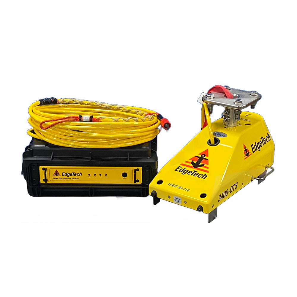 EdgeTech 3400 Dual 216 Towfish System Pole Mount & Tow Bridle ECHO81 is Premier Supplier of Underwater Survey Technologies Rental Sales Training Offshore Hydrography Geophysics.